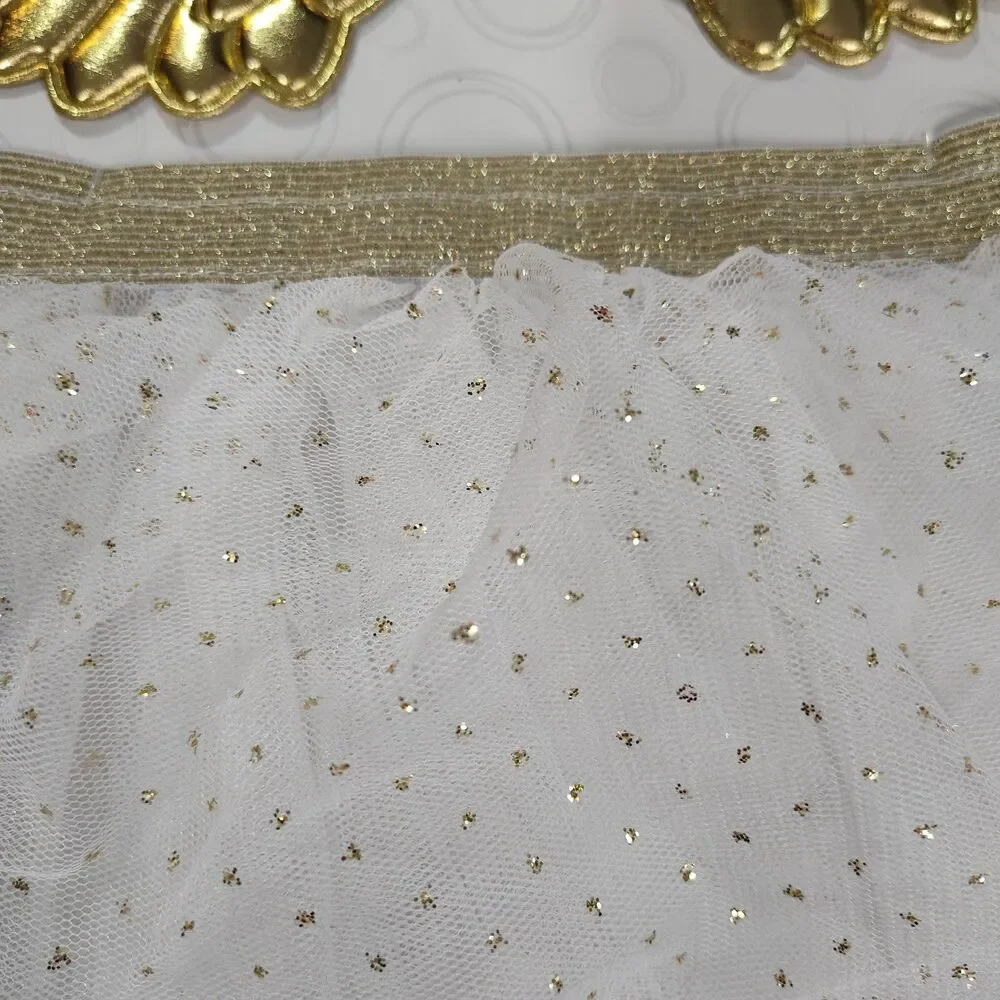 Tutu Set Gold and White Angel Baby 0-12 months No Boundaries